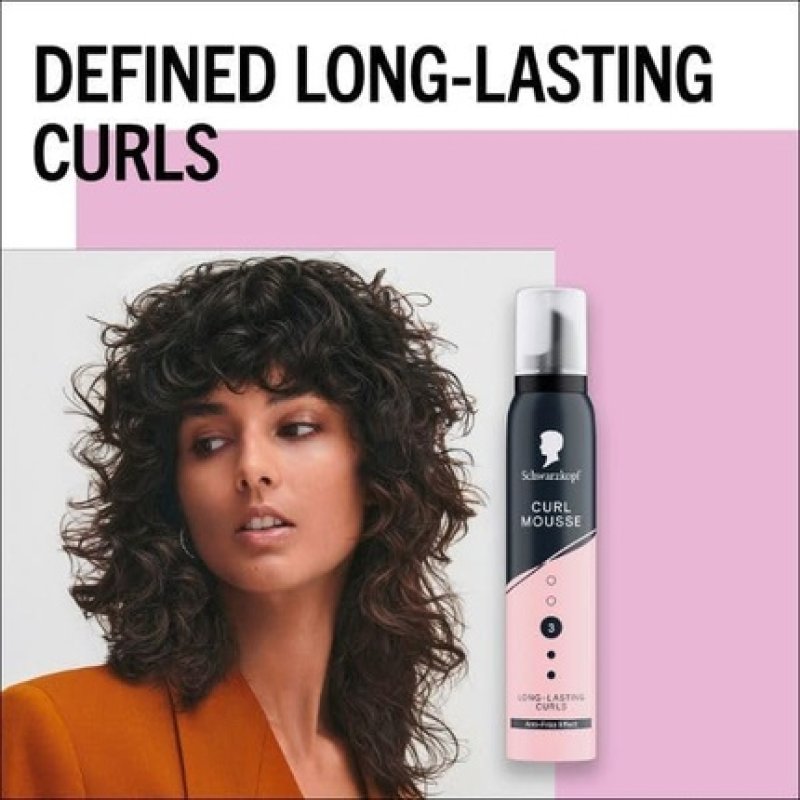 Schwarzkopf Mousse Curl 200ml Hold Level 3 for Curly Girl Method