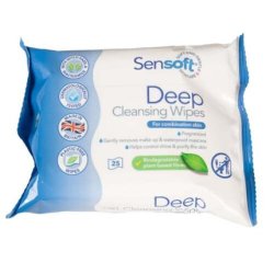Sensoft Deep Cleansing Skincare Wipes 25 Pack