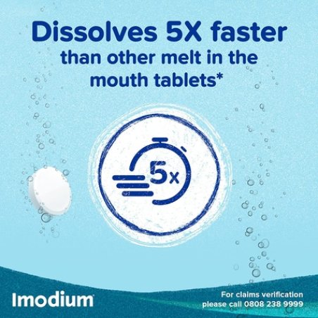 Imodium Instants Fast Dissolving Tablets for Diarrhea Relief 6 Tablets