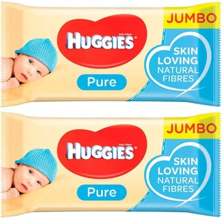 Huggies Baby Wipes Pure Jumbo 72 Wipes