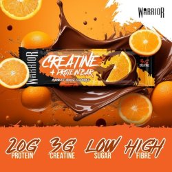 Warrior Creatine Protein Bars Low Carb Oat Based Flapjack Snack