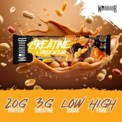 Warrior Creatine Protein Bars Low Carb Oat Based Flapjack Snack