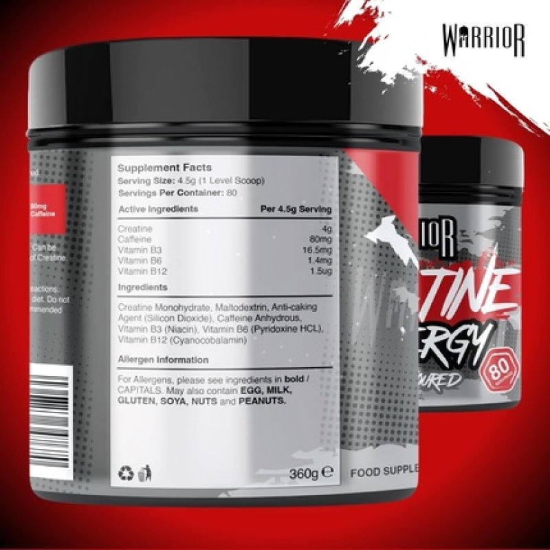 Warrior Creatine Monohydrate Powder Energy 360g