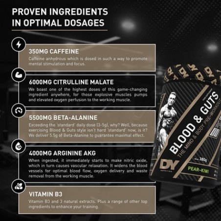 DY Nutrition Blood and Guts Pre-Workout 380g Mojito