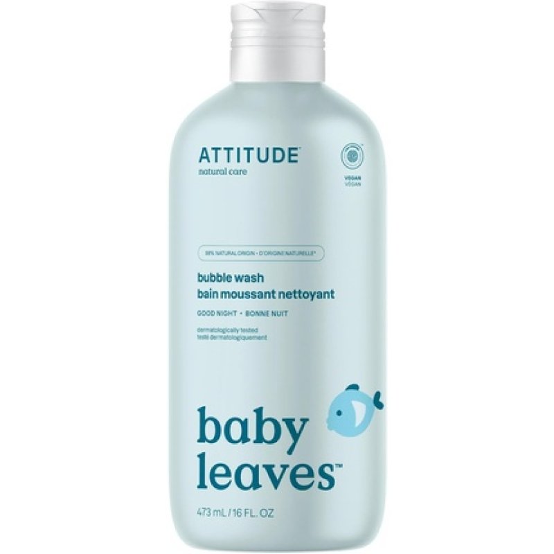 Attitude Bubble Bath and Body Wash for Baby EWG Verified Dermatologically