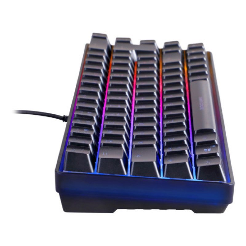 Deltaco Gaming GAM-158-DE keyboard USB QWERTZ German Black, Transparent