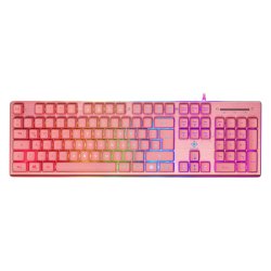 Deltaco Gaming Tastatur USB, RGB pink