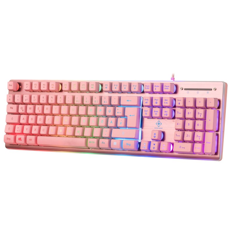 Deltaco Gaming Tastatur USB, RGB pink