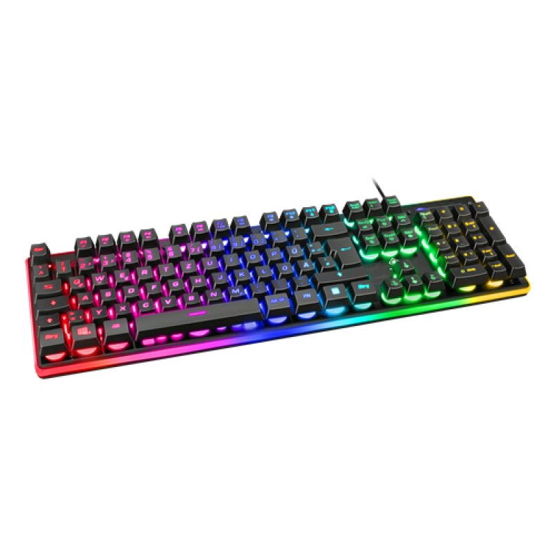 Deltaco GAM-021-RGB-DE keyboard Gaming USB QWERTZ German Black