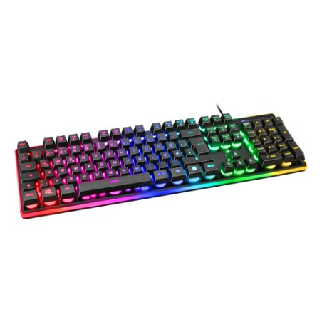 Deltaco GAM-021-RGB-DE keyboard Gaming USB QWERTZ German Black