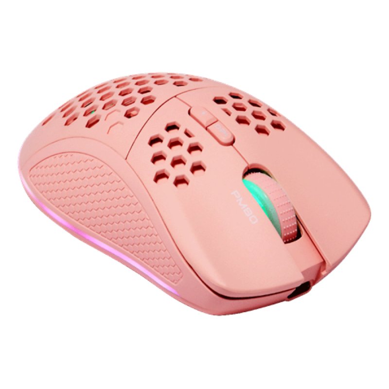 Deltaco Gaming Maus wireless, RGB pink