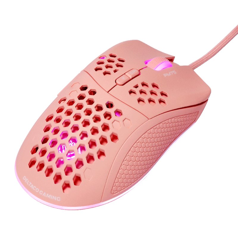 Deltaco Gaming GAM-108-P souris Droitier USB Type-A Optique 6400 DPI