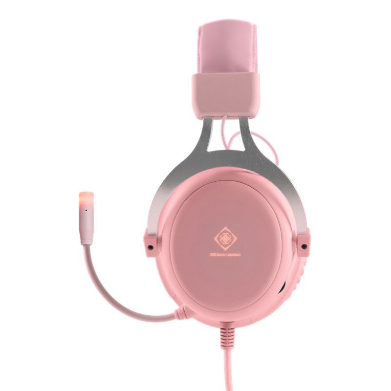 Deltaco Gaming GAM-030-P casque Avec fil Arceau USB Type-A Rose