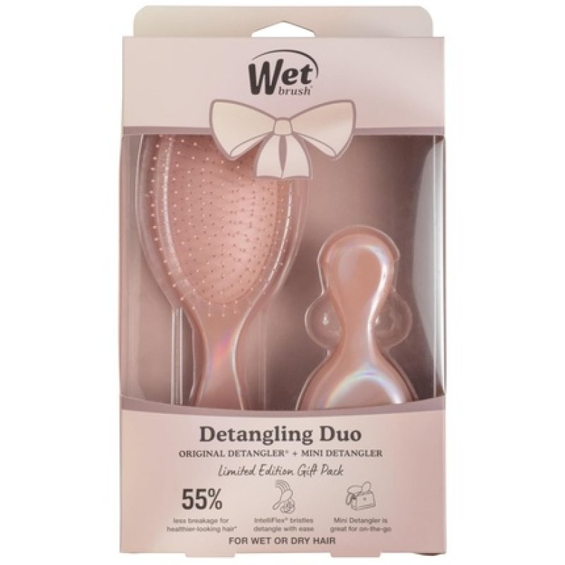 Wet Brush Original Detangler & Mini Hair Brush Bronze Iridescence