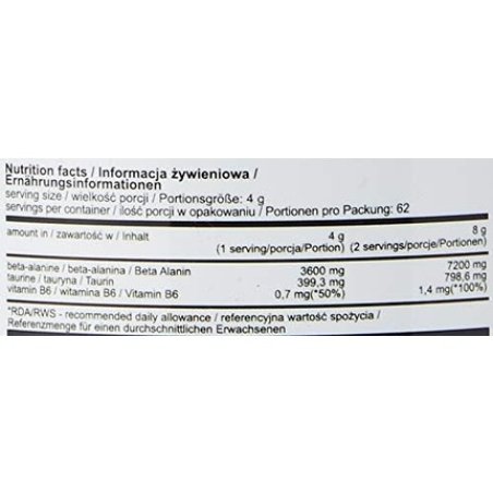 Allnutrition Beta-Alanine Endurance Max Powder 250g