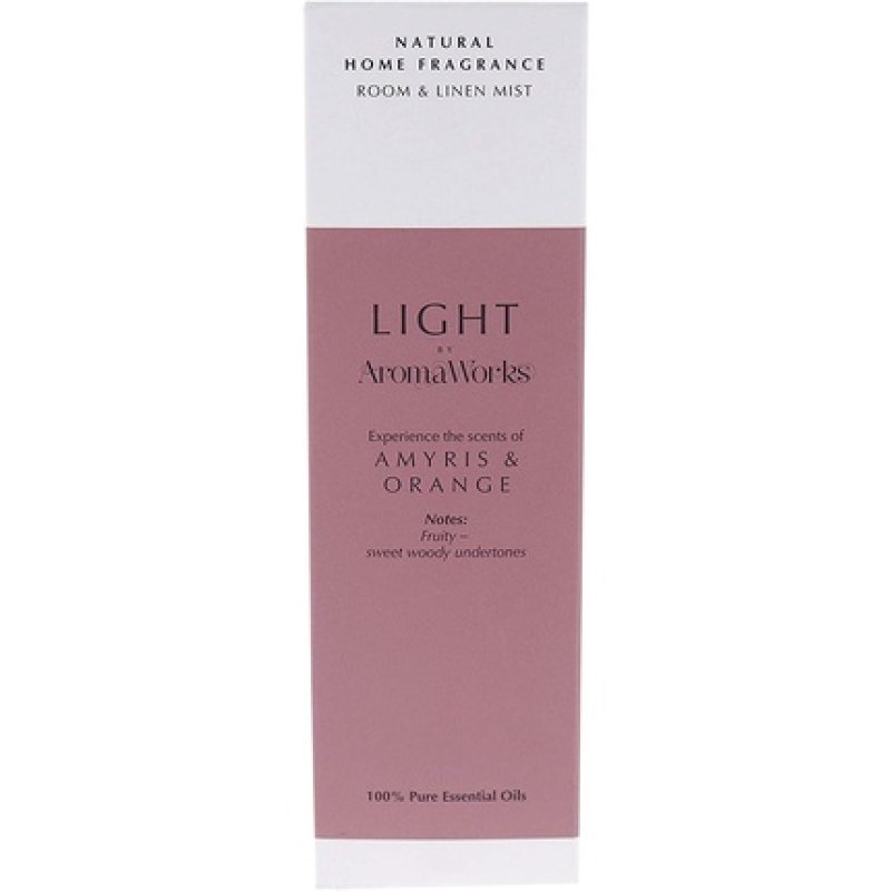 Light Room And Linen Mist - Amyris And Orange By Aromaworks For Unisex - 3.4 Oz