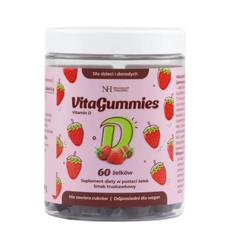 Noble Health Vitagummies Vitamin D Dietary Supplement Strawberry Flavor 60 Gummies