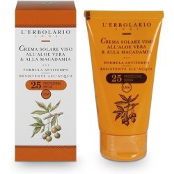 L'Erbolario Face Sun Cream with Aloe Vera and Macadamia Nut SPF 25