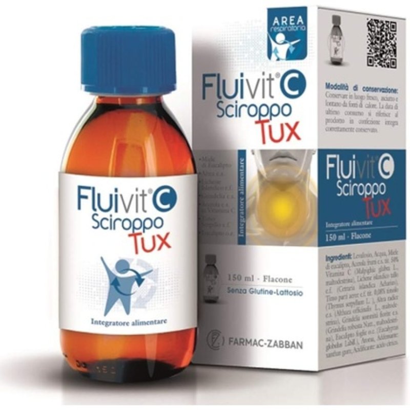 Fluivit C Syrup Tux Dietary Supplement with Vitamin C 150ml