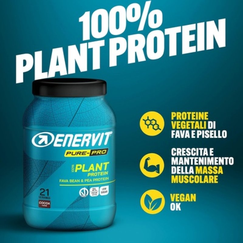 Enervit Purepro 100 Plant Protein Vegan Pea and Fava Bean Isolate
