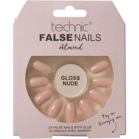 Technic False Nails Almond Gloss Nude