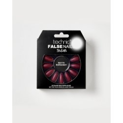 Technic False Nails Stiletto Matte Burgundy 6pcs 108 Each