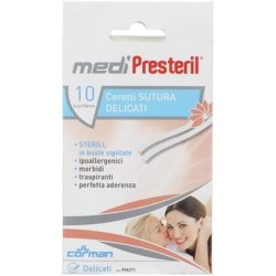 MediPresteril 10 Gentle Suture Patches 6.4 x 108mm - Pack of 10