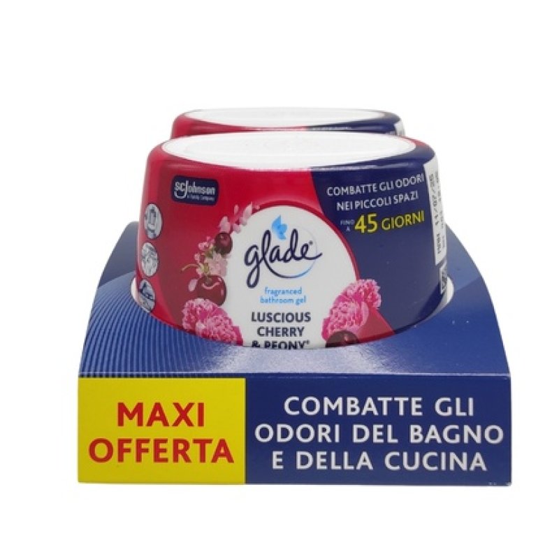 Glade Gel Bathroom 180 Gr X 2 Cherry & Peony
