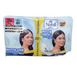 Nobil Care Absorbent Night Sanitary Towels With Wings X 20