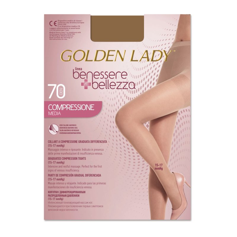 Golden Lady Wellness&Beauty Tights 70den Color Dorè Naturel Size Xl