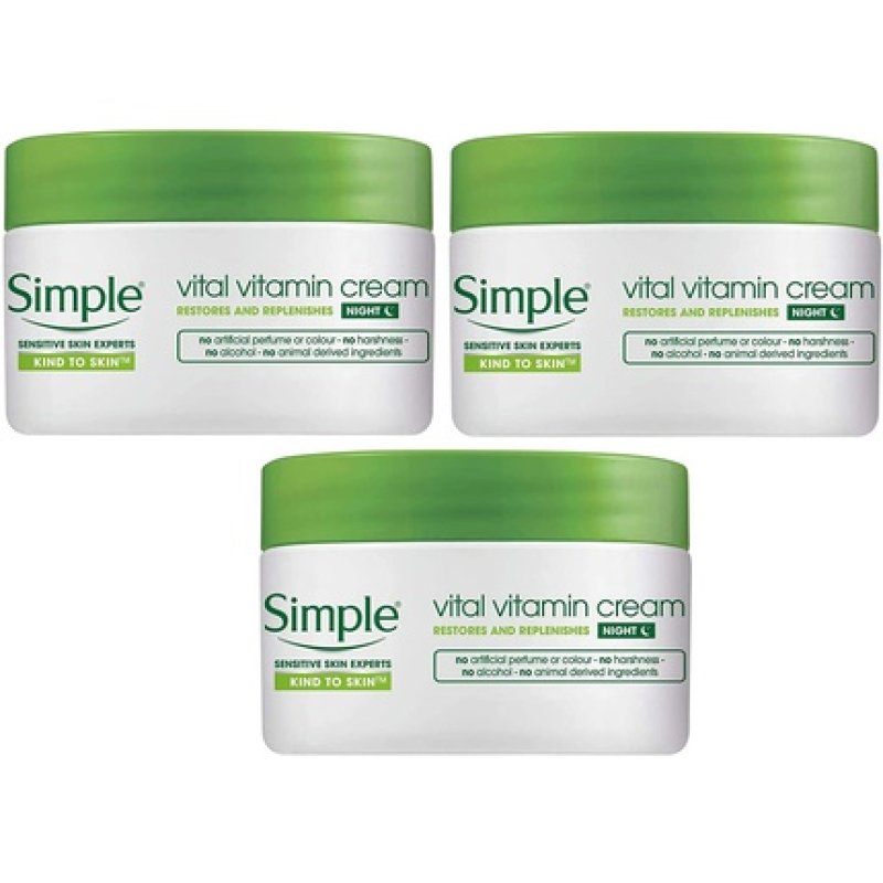 Simple Vital Vitamin Night Cream 50ml 3 Pack