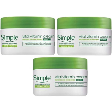 Simple Vital Vitamin Night Cream 50ml 3 Pack