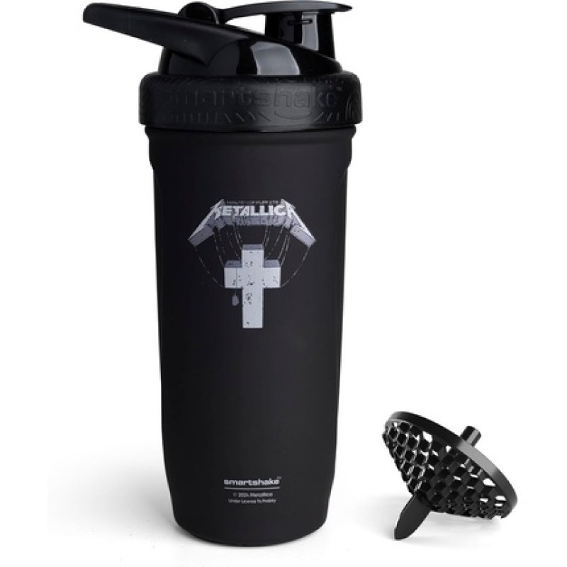 Smartshake Rockband Reforce Stainless Steel Protein Shaker Bottle 900ml 30oz