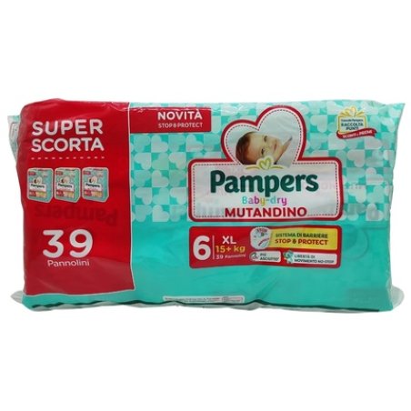 Pampers Baby Dry Multiple Pack Of 39 Extra Large Diapers