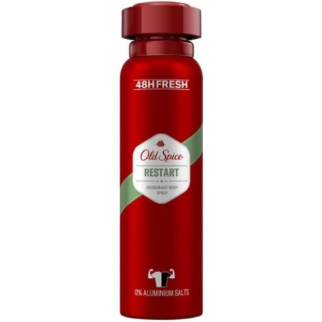 Old Spice Restart Deodorant Body Spray for Men 150ml 48 Hours Freshness 0% Aluminium Salts No White Residue and Yellow