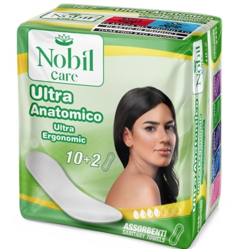 Nobil Care Absorbent Ultra Anatomical Sanitary Towels X 12