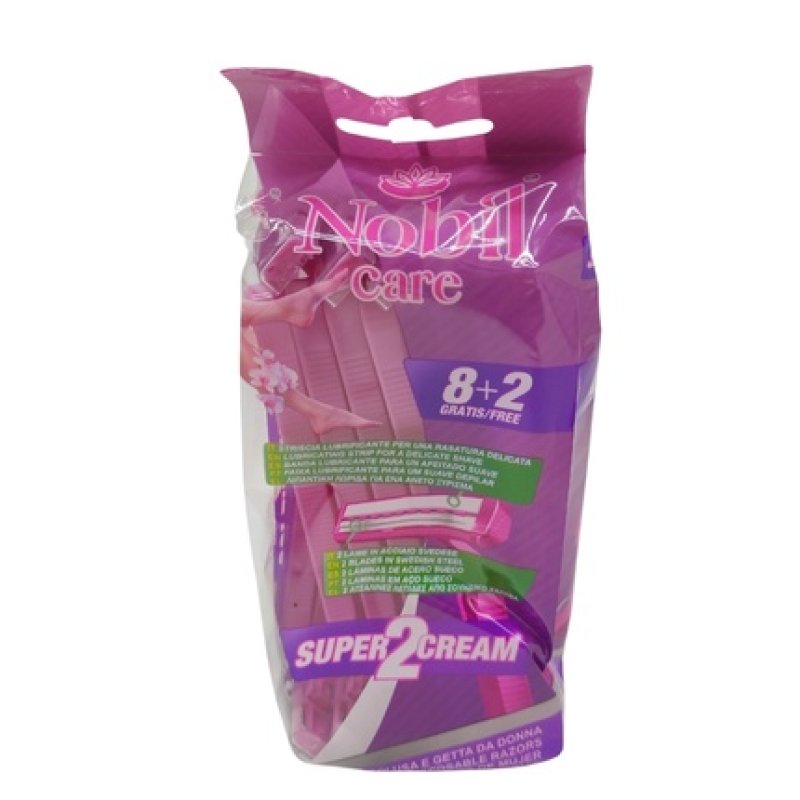 Nobil Care Super2 Women's Shaving Cream With 10 Lubricating Strips