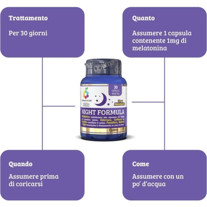 Colors Of Life Night Formula Melatonin Valerian Passionflower Supplement