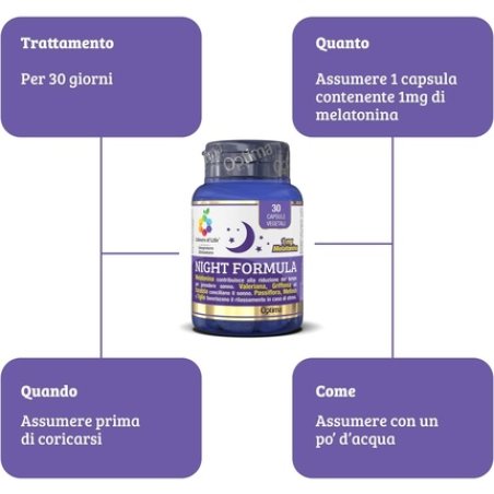 Colors Of Life Night Formula Melatonin Valerian Passionflower Supplement