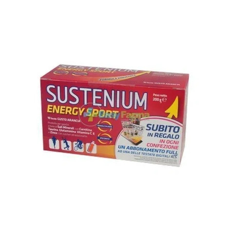 A Menarini Sustenium Energy Sport Orange Flavor 10 Sachets