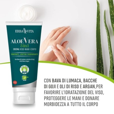 Erba Vita Aloe Vera 3 in 1 Face, Hand and Body Cream