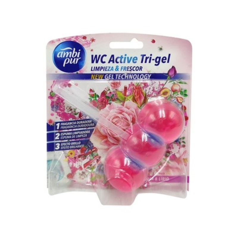 Ambi Pur Wc Active Gel 45g Rose And Lily