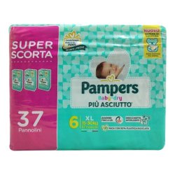 Pampers Baby Dry Diapers Size 6 New Xl Pack Of 37