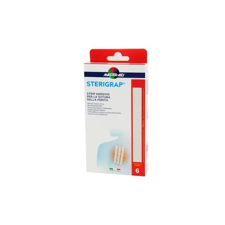 Pietrasanta Pharma Master Aid Adhesive Strip For Wound Suturing 6 Strips Of 10 Cm X 12 Mm