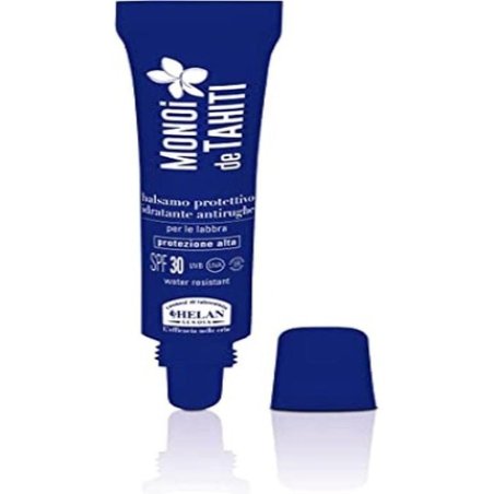 Helan Monoï de Tahiti Lip Balm Sun Protection 30 Anti-Wrinkle Hyaluronic Acid Moisturising Lip Balm Waterproof UV/IR