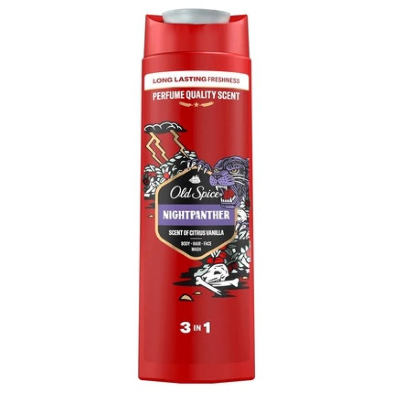 Old Spice Nightpanther 3-in-1 Shower Gel & Shampoo for Men 400ml