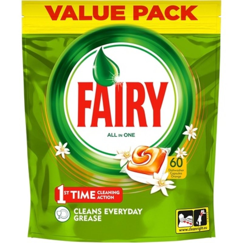 Fairy Original All In One Dishwasher Tablets Orange 60 Capsules