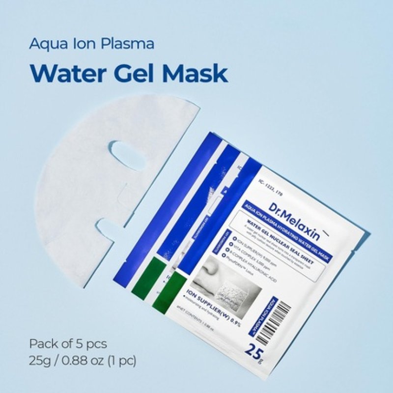 Aqua Ion Plasma Water Gel Mask for Moisturizing and Soothing Face Care