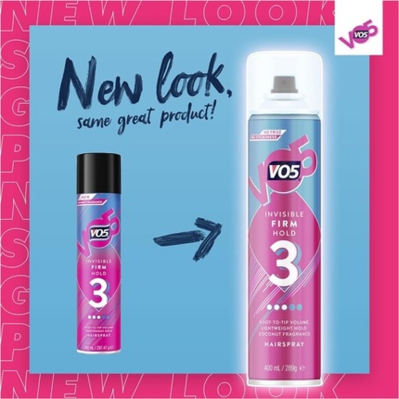 VO5 Firm Hold 24h Humidity Protection Hair Spray Lightweight 400ml