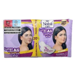 Nobil Care Absorbent Long Sanitary Towels With Wings X 20